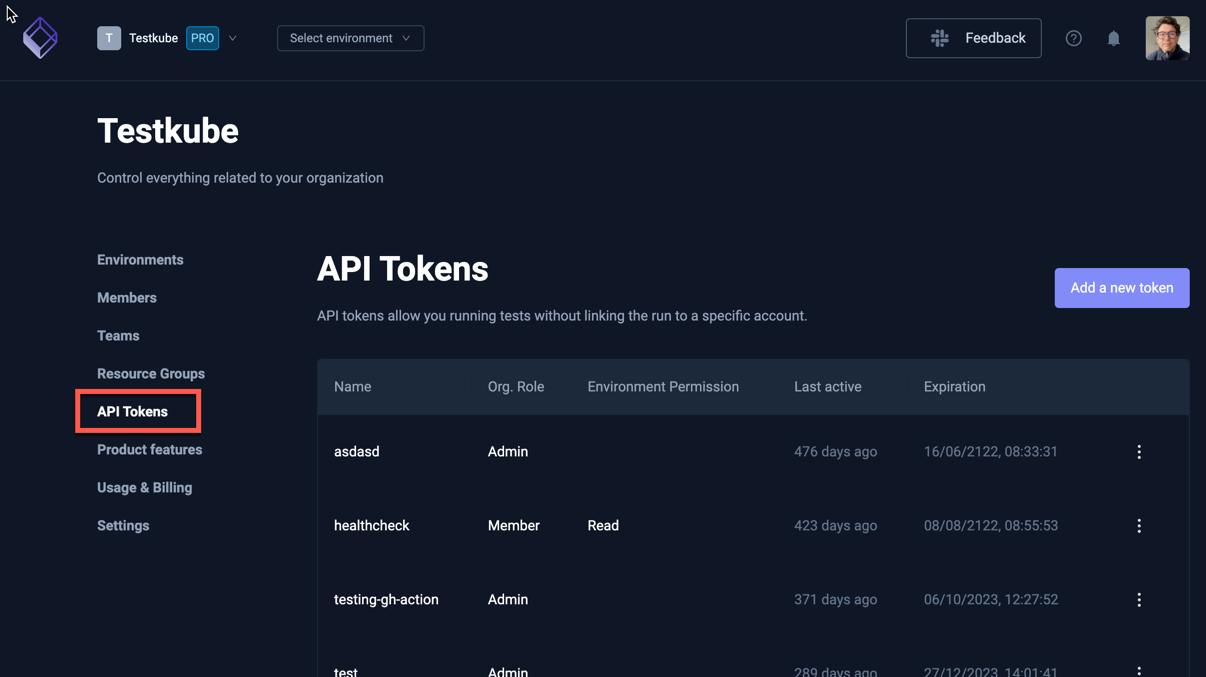 API Tokens