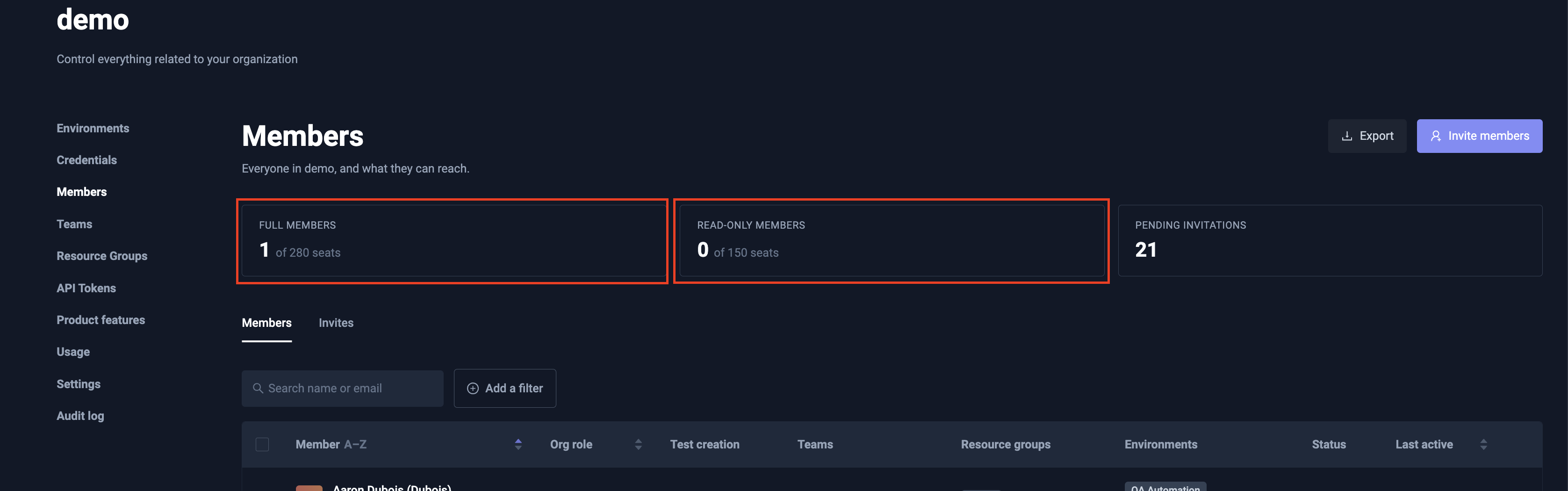 Fixed Member Limits