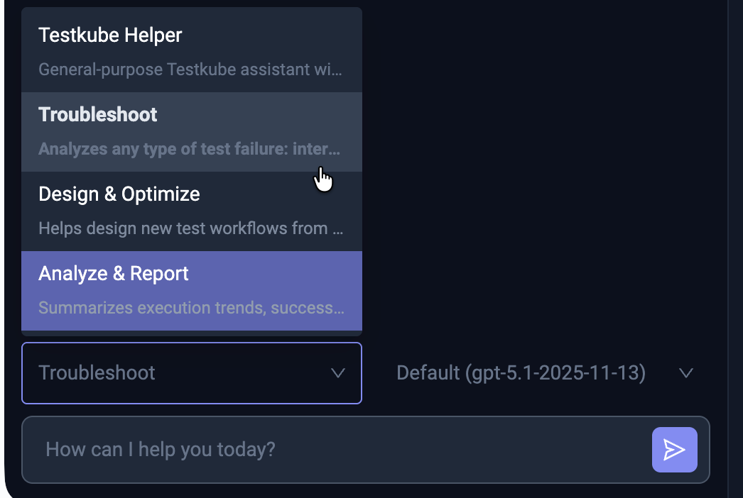 Selecting AI Agent and Model