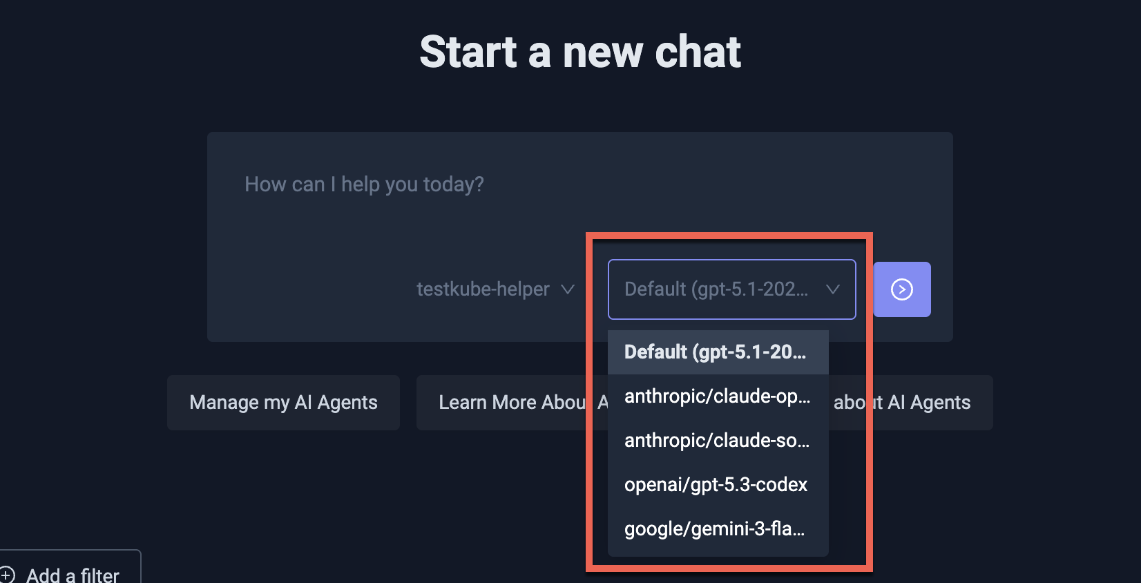 Select AI Model in Chat