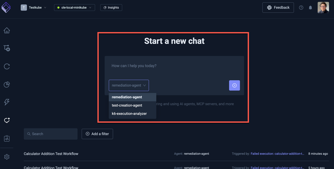 Start new Chat Modal