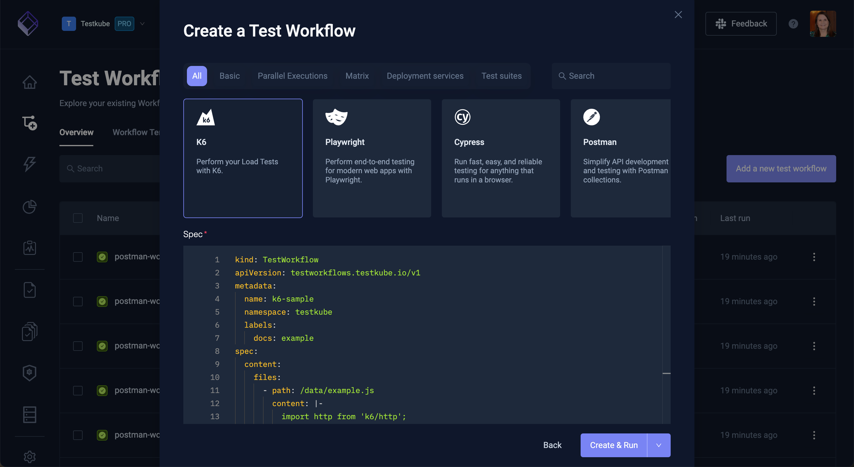 Workflow from Example