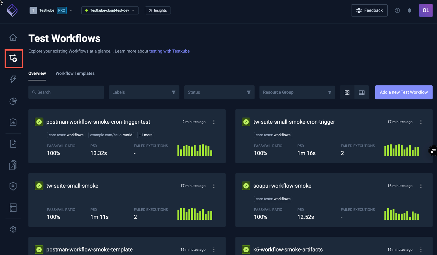 Workflow Search Filter