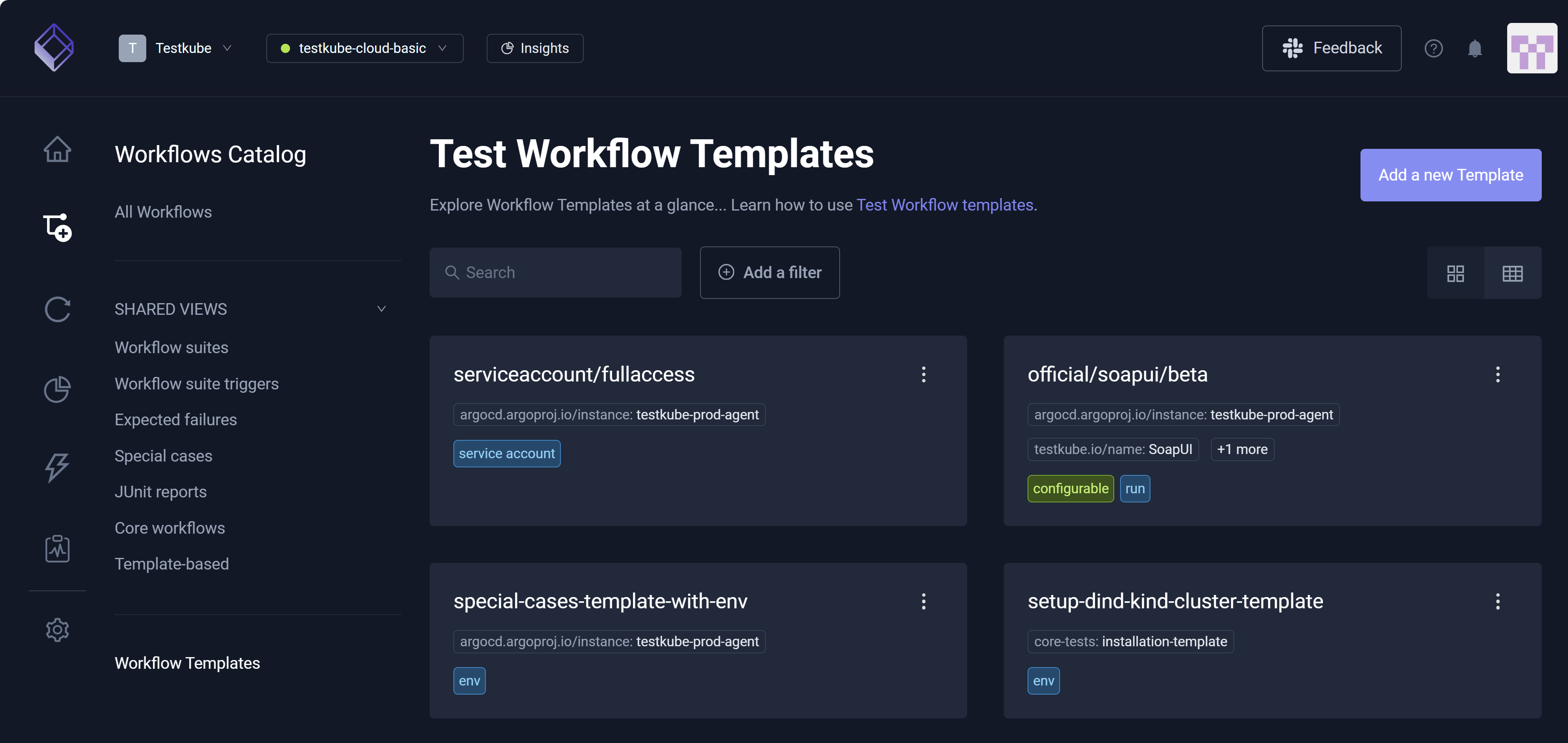 Workflow Templates in Environment